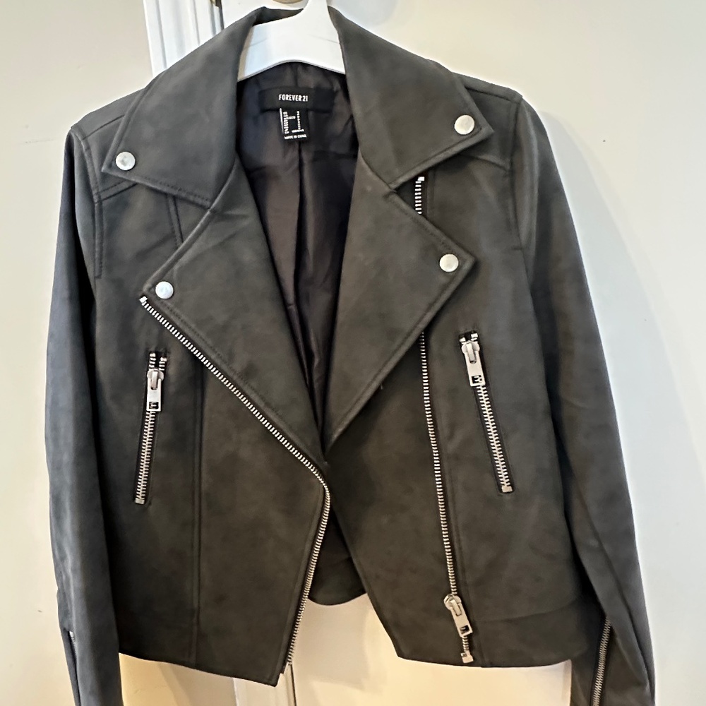 Grey pleather jacket